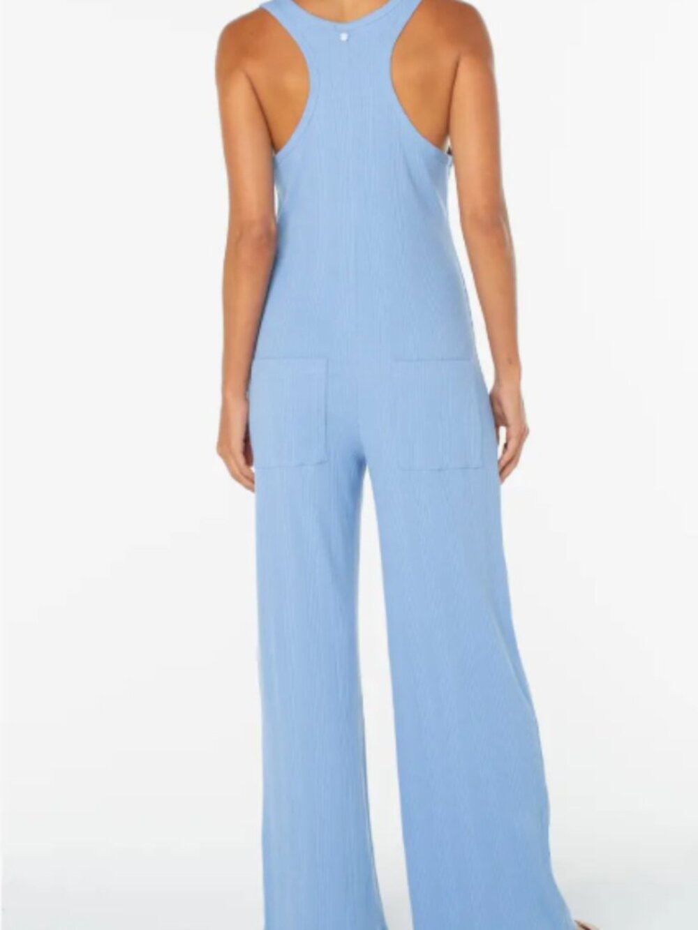 Roxy Running Tide Sleeveless Wide Leg Jumpsuit – Cornflower Blue – Small - Picture 2 of 15